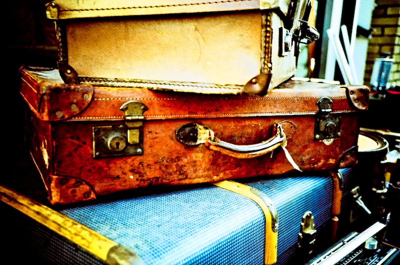 Suitcases on Brick Lane